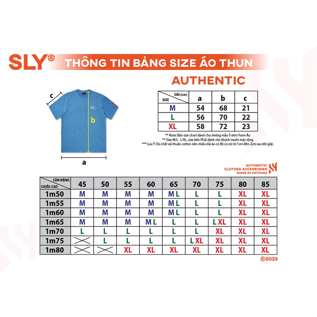 Áo thun SLY Authentic màu xanh dương | BigBuy360 - bigbuy360.vn