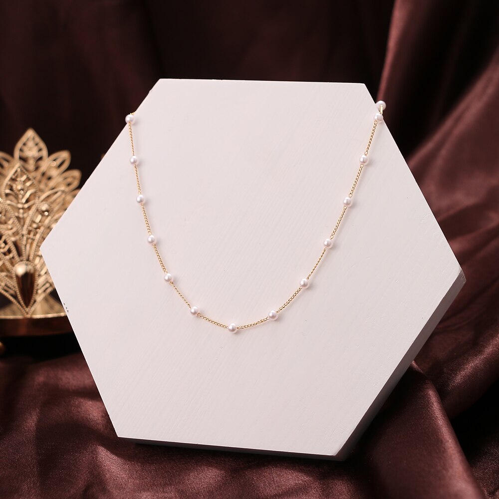 Vòng cổ choker phối ngọc trai thời trang phong cách cho nữ