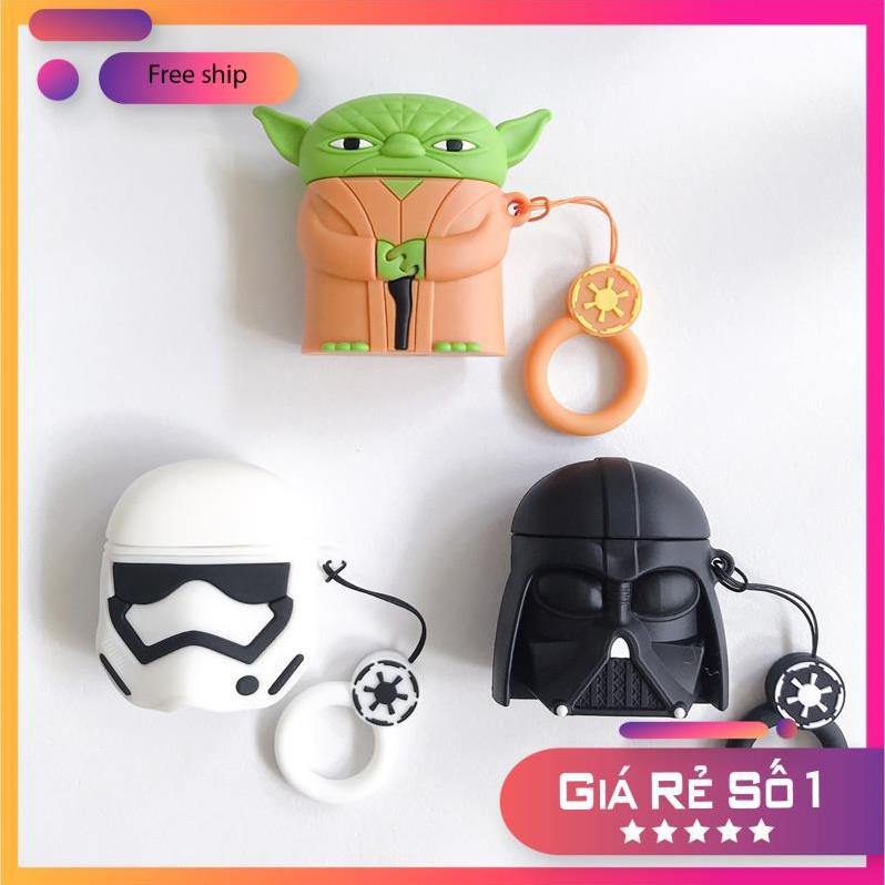 Airpods Case ⚡Freeship ⚡ VỎ BỌC AIRPODS YODA STARWAR Case Tai Nghe Không Dây Airpods 1/ 2/ i12/ Pro