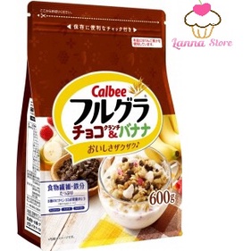 [HSD 27/08/2022] Ngũ cốc Calbee ăn kiêng giảm cân Nhật Bản mix hoa quả trái cây sữa chua dùng ăn sáng - GÓI NÂU 600g