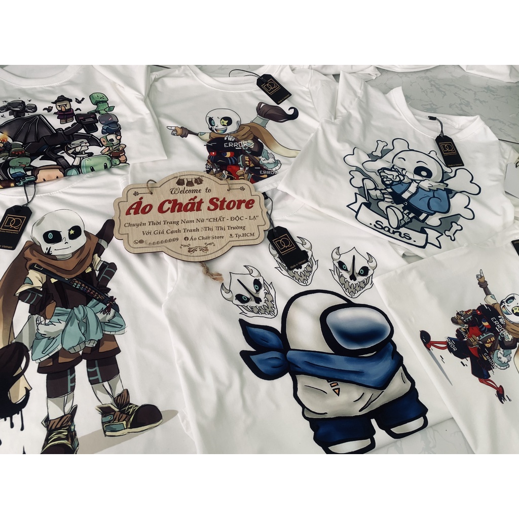 ÁO THUN IN HÌNH SANS UNDERTALE ERROR - BIỆT ĐỘI GANGSTER CHO BÉ TRAI BÉ GÁI S35 | ÁO CHẤT STORE