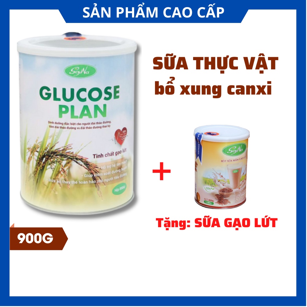 Sữa Thực Vật Glucose Plan Canxi Soyna 900g - Chính Hãng,Giảm cân,Bổ sung canxi