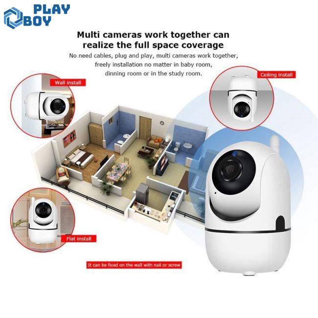 Wireless IP WiFi HD IR Cut Home Security Camera 1080P 2 Way Audio Monitor