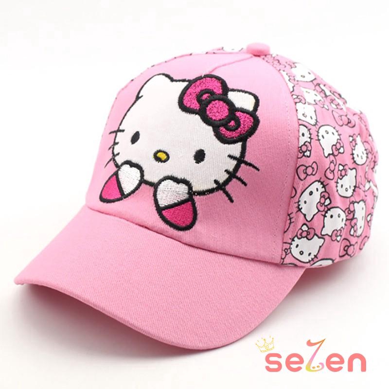 Nón lưỡi trai chống nắng in hình Hello Kitty đáng yêu cho trẻ em