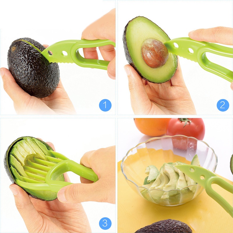 Dụng Cụ Gọt Vỏ Trái Cây ANAEAT Thiết Kế 3 Trong 1 Bằng Nhựa Dùng Nạo Bơ Tiện Dụng Cho Nhà Bếp