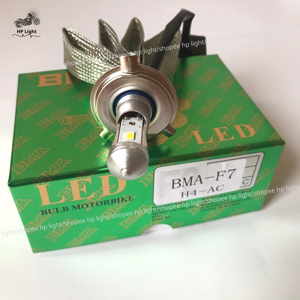 Đèn Led Xe Máy H4 Siêu Sáng 2 Tim Xe Wave Và Nhiều Dòng Xe Khác Ánh Sáng Gom Pha Led BMA HPLIGHT F7