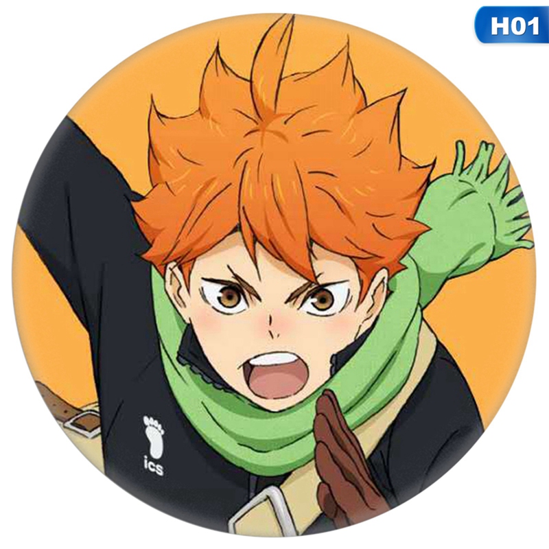 Huy hiệu cài áo in hình nhân vật Haikyuu!! Shoyo Hinata Brh5871 độc đáo
