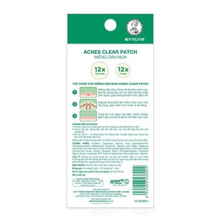 Miếng dán Giảm mụn Acnes Clear Patch 24 miếng