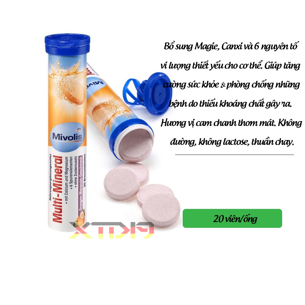 Viên Sủi Mivolis Sắt + Vitamin C - 20 Viên