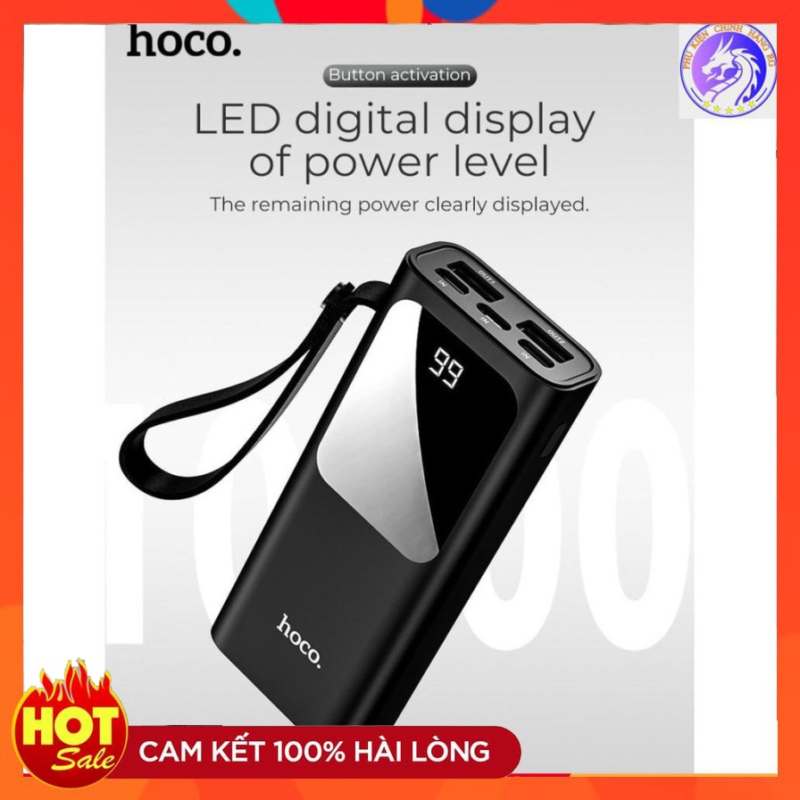 Pin sạc dự phòng Hoco J41 Intelligent Balance 10000mAh Polymer 3 cổng sạc vào màn hình LCD - Hãng phân phối chính thức