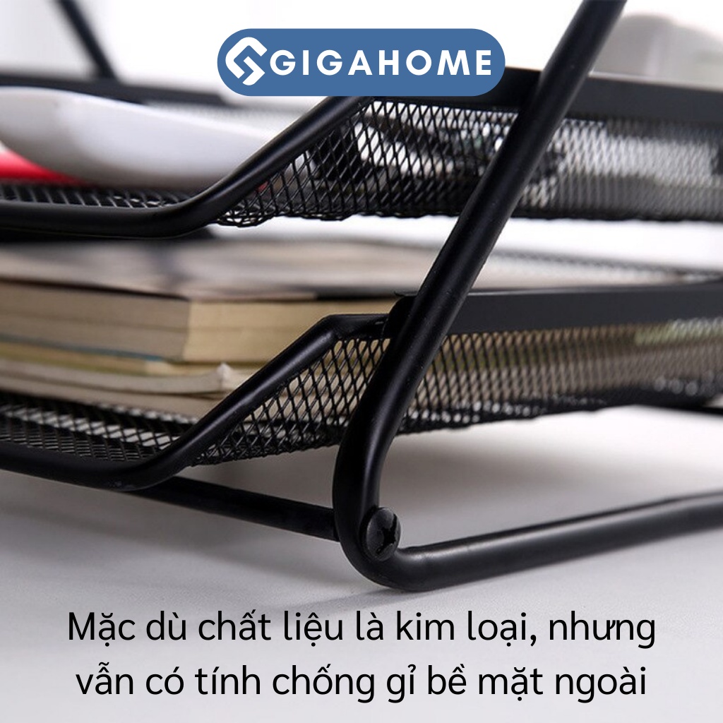 Kệ Sắt Đựng Tài Liệu, Hồ Sơ Văn Phòng GIGAHOME 3 Tầng Cao Cấp 9377