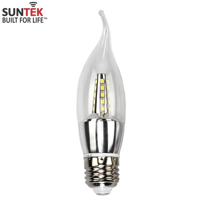 Bộ 5 bóng đèn hình nến SUNTEK LED 5W đuôi E27 Ánh sáng trắng