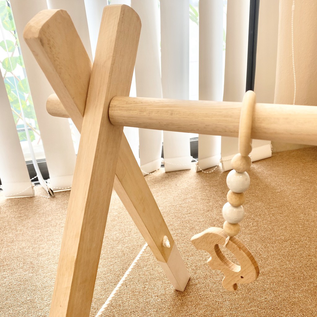 Kệ chữ A bằng gỗ Ome - Đồ chơi phát triển toàn diện cho bé | Kệ đồ chơi cho bé sơ sinh