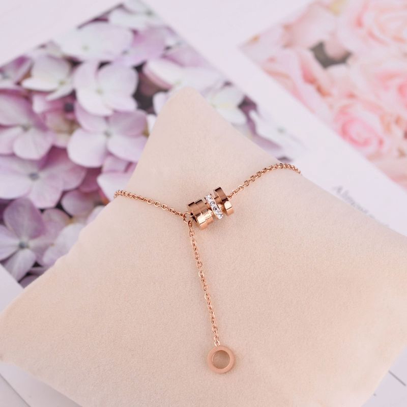 Good luck waistline rose gold plated pendant necklace female Korean fashion clavicle chain does not fade