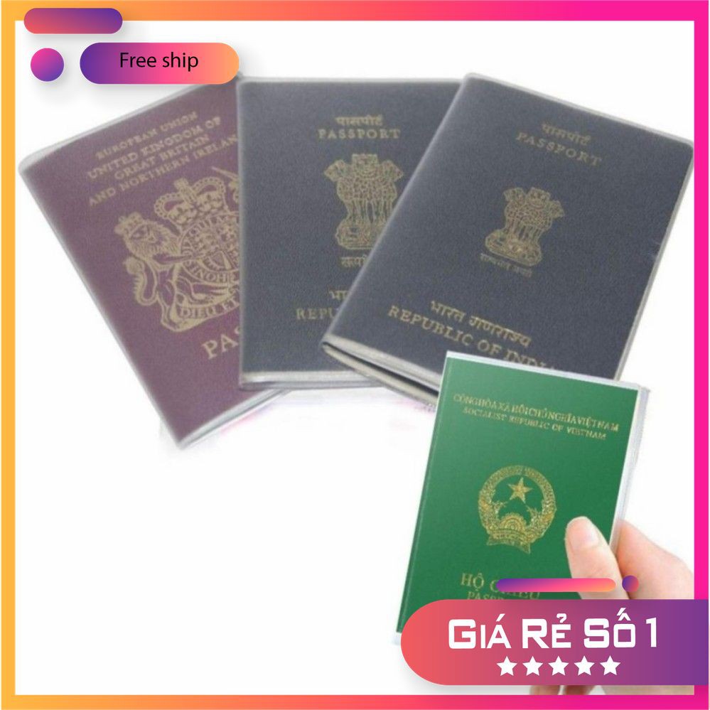 [SALE KHỦNG] Vỏ Bọc Hộ Chiếu Passport - Bao Đựng Hộ Chiếu Có Ngăn Nhỏ Nhét Thẻ ATM, Card