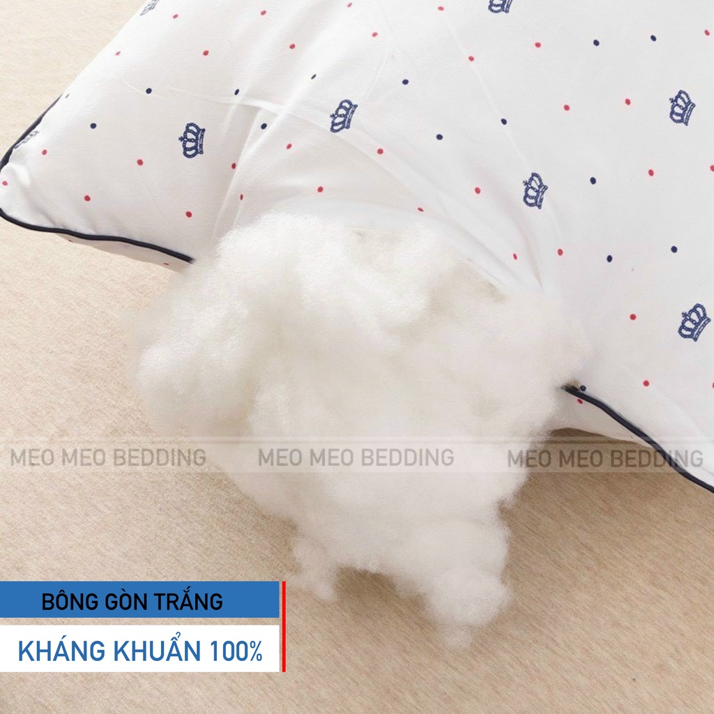 Ruột Gối Kháng Khuẩn Hilton Meo Meo Bedding Xuất Khẩu Cao Cấp - Kích Thước 50x70cm
