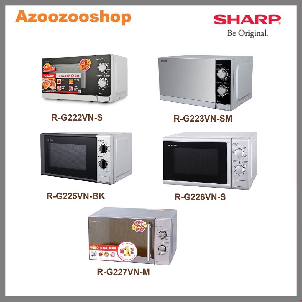 Lò Vi Sóng Cơ Có Nướng Sharp 20 lít Viba 700W Nướng 1000W Núm Xoay Cơ