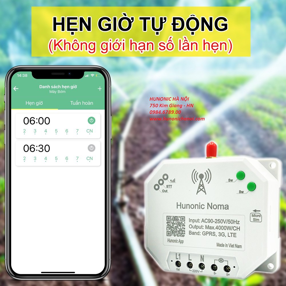 Công tắc NOMA - Điều khiển các thiết bị qua sóng điện thoại, không cần Wifi [CHÍNH HÃNG]