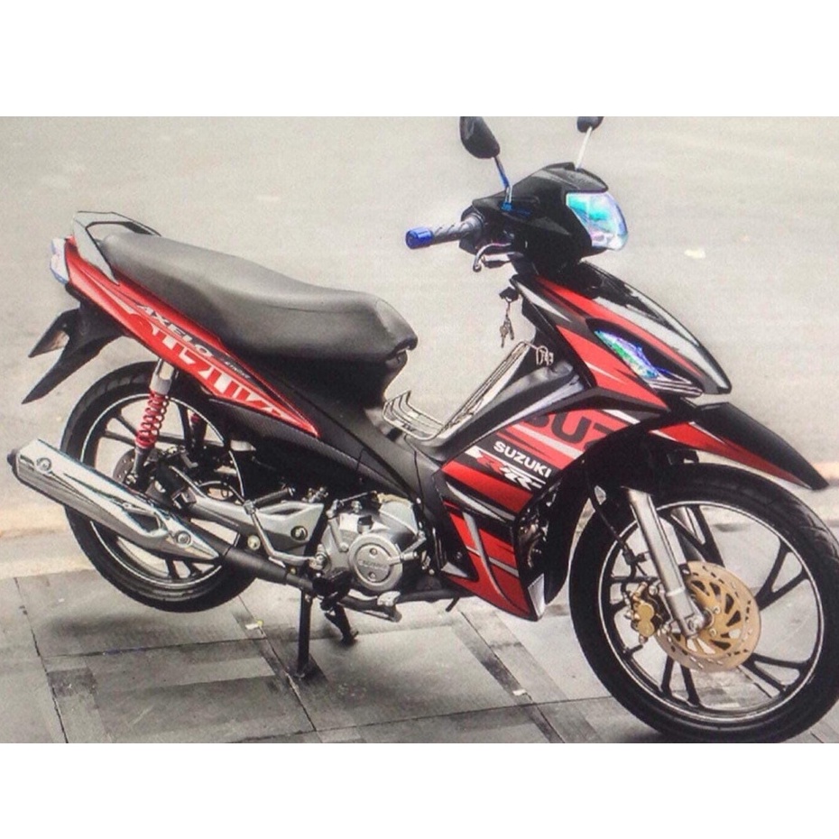 Tem Rời Suzuki Axelo 125 Đỏ Đen - Tem Mới