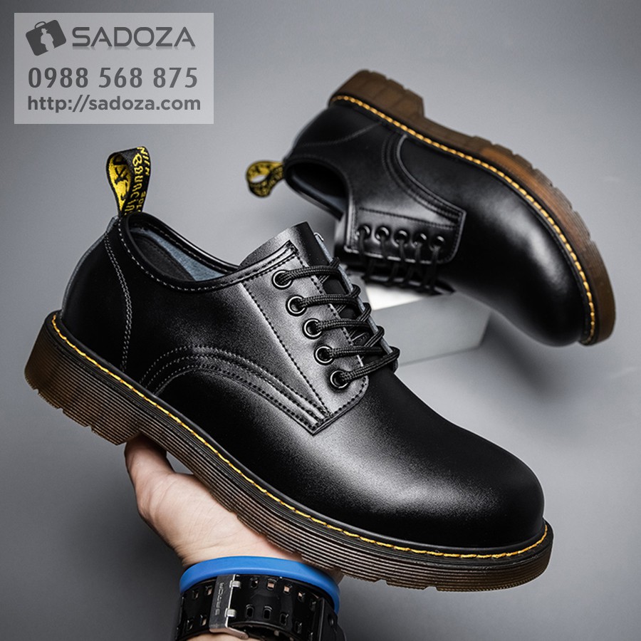 Giày Da Bò Nam - FREESHIP - Giày Da Nam Cổ Thấp Êm Mềm Thoáng Khí Chất Chơi GNK13 | BigBuy360 - bigbuy360.vn