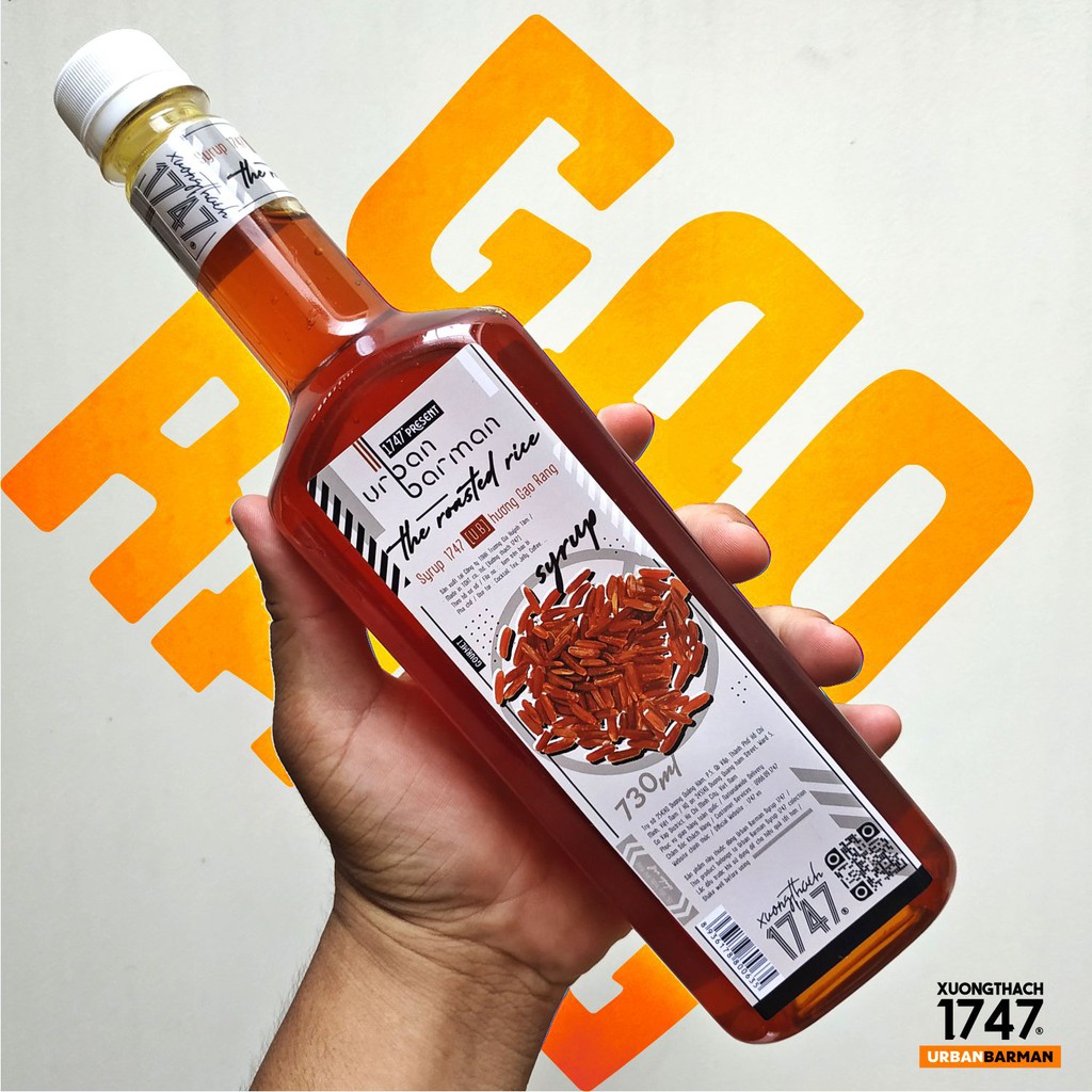 Urban Barman Syrup 1747 - Gạo Rang - 730ml - Siro