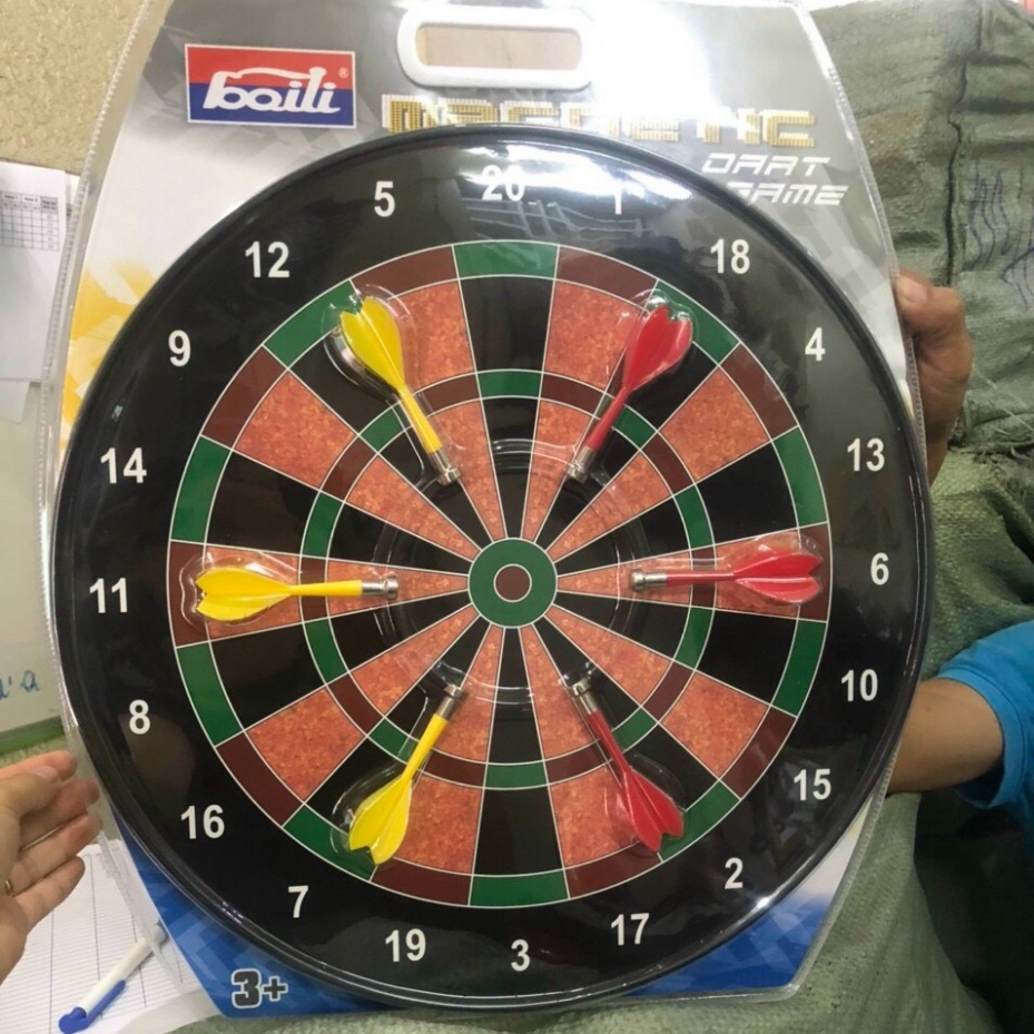 Bảng Phóng Phi Tiêu Nam Châm Hàng hiệu BOILI chất lượng cao kích thước 41cm kèm 6 phi tiêu