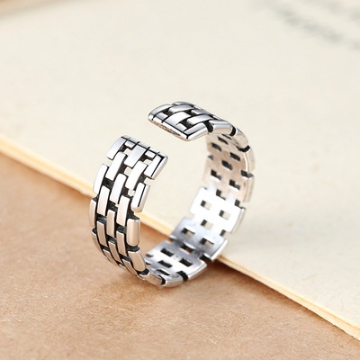 Nhẫn Đeo Ngón Trỏ Màu Đen Phong Cách Hip hop Đường Phố Cổ Điển