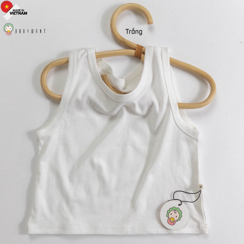 Áo phông 3 lỗ cotton màu vintage cho bé trai bé gái từ 1 tới 6 tuổi Babywant