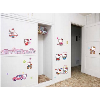 Decal dán tường decal trang trí Hello kitty 3 EB59 (Có sẵn keo)