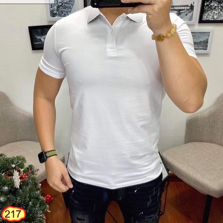 ÁO THUN NAM NỮ POLO CỔ TRỤ TAY NGẮN 217 CHẤT MÁT CO DÃN 4 CHIỀU CỰC ĐẸP | BigBuy360 - bigbuy360.vn