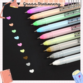 Bút gel ngòi 0.8mm nhiều màu dùng trang trí đánh dấu bullet journal Grassstationery MS11