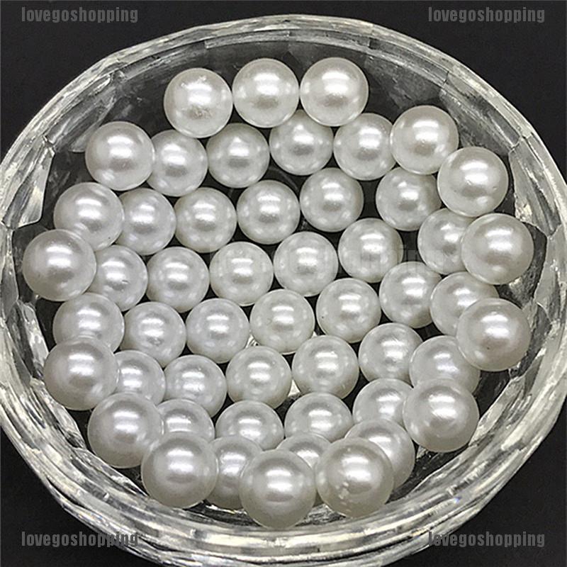 Set 100 hạt ngọc trai giả 4mm 6mm 8mm làm trang sức chuyên dụng