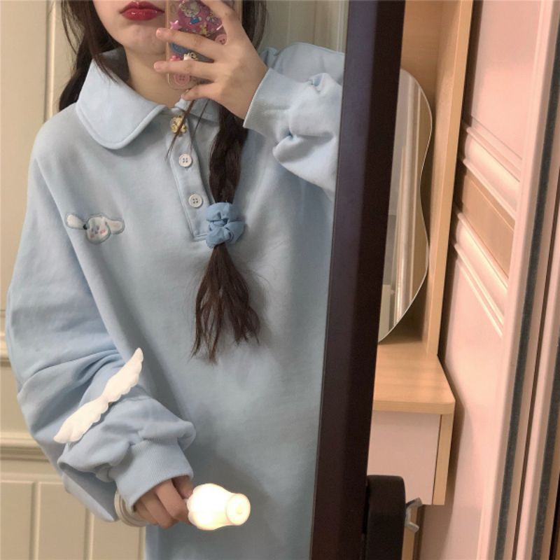 [ORDER] Áo nỉ sweater thêu hình đáng yêu xinh xắn kiểu Hàn Quốc | BigBuy360 - bigbuy360.vn