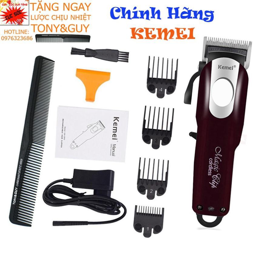 Tông Đơ Cắt Tóc Kemei 2600 Công Suất 9w Mạnh Mẽ Lưỡi Carbon Mạ Crôm Cao Cấp Bền Bỉ