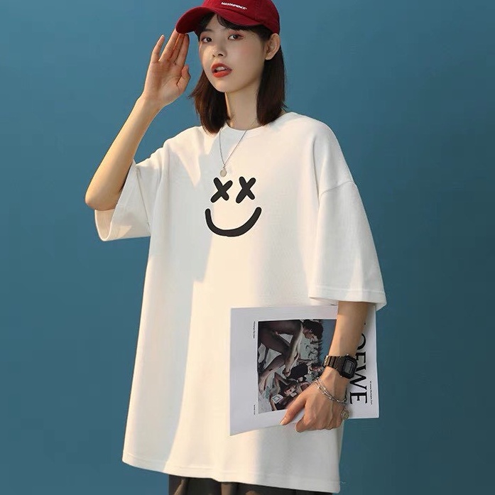 Áo thun tay lỡ fom rộng AMIHOUSE kiểu phông unisex cả nam và nữ chất cotton 100% vải dày mịn