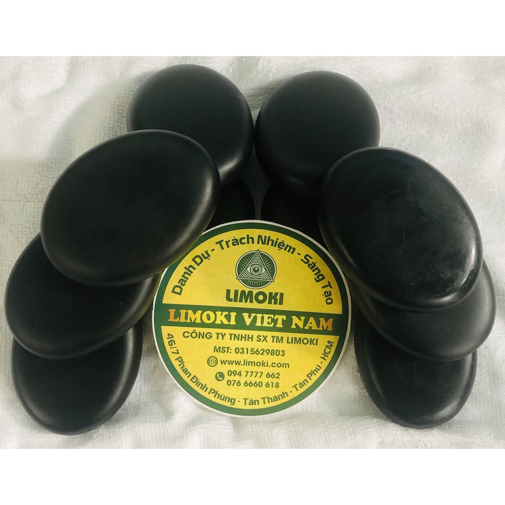 Bộ 10 Viên Đá Nóng Massage Hình Ovan