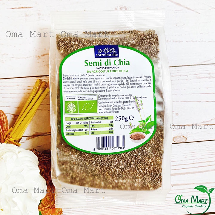 Hạt chia hữu cơ Sottolestelle 250g