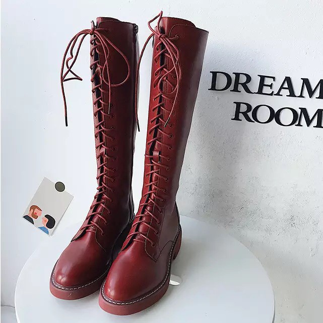 Bốt da trơn cao cổ buộc dây cá tính MBS500 - Seun Shoes | BigBuy360 - bigbuy360.vn