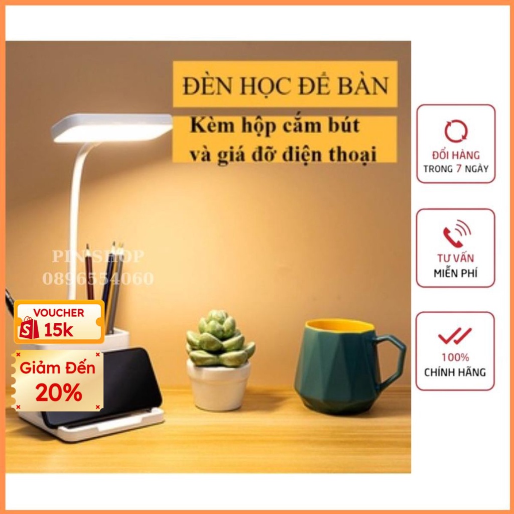 Đèn học Đèn bàn học Bảo Vệ Mắt Học Tập LED Có Thể Sạc Lại Cắm Điện Phòng Ngủ Trẻ Em Sinh Viên