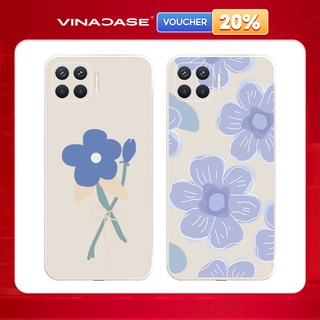 Ốp lưng Vina Case OPPO A1K/A3S/A54/A94/F9/ ....Silicone TPU dẻo viền vuông bảo vệ camera hình Hoa tím