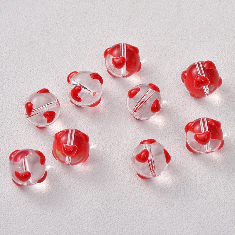 Hạt xỏ rời bằng thủy tinh trang trí cây thông Noel làm vòng tay dây chuyền bông tai thủ công