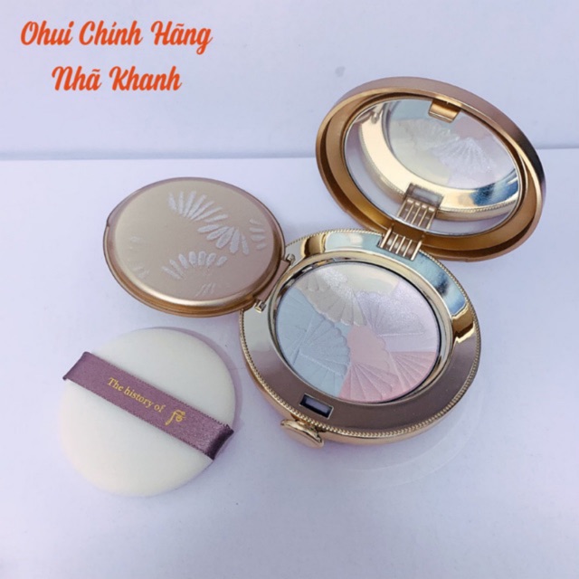 Phấn Phủ Ngũ Sắc Whoo Color Powder Pact thành phần ngọc trai và hổ phách giúp đem lại sinh khí cho làn da sáng trong