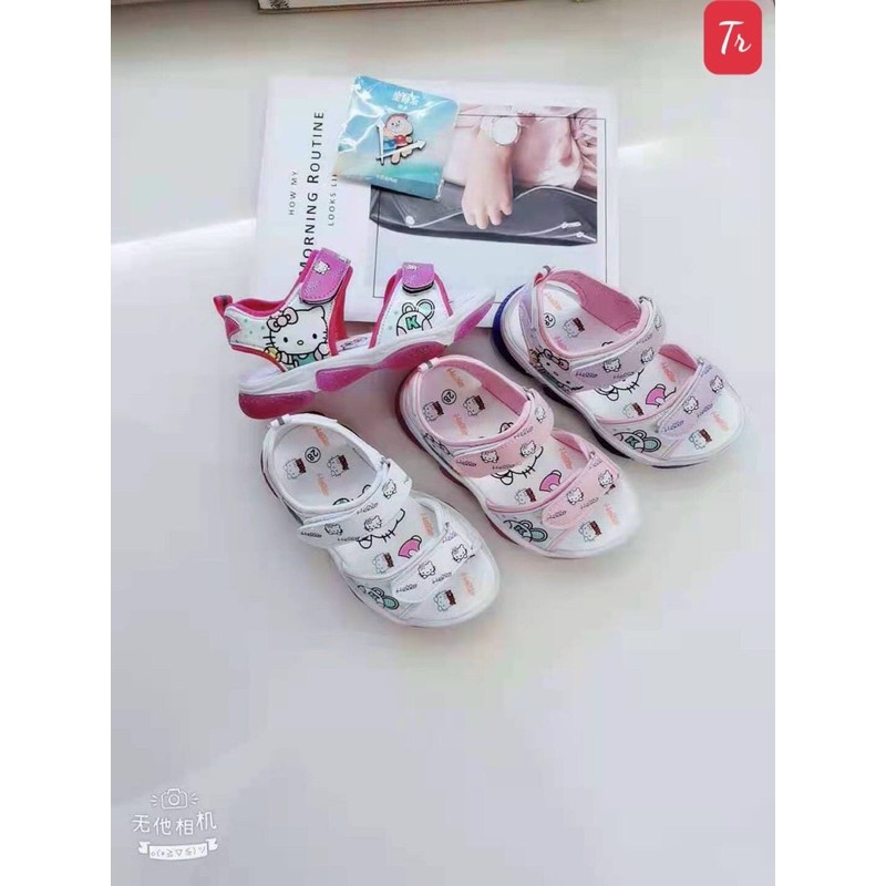 sandal có đen cho bé gái 21-30 hình hello kitty bà elsa