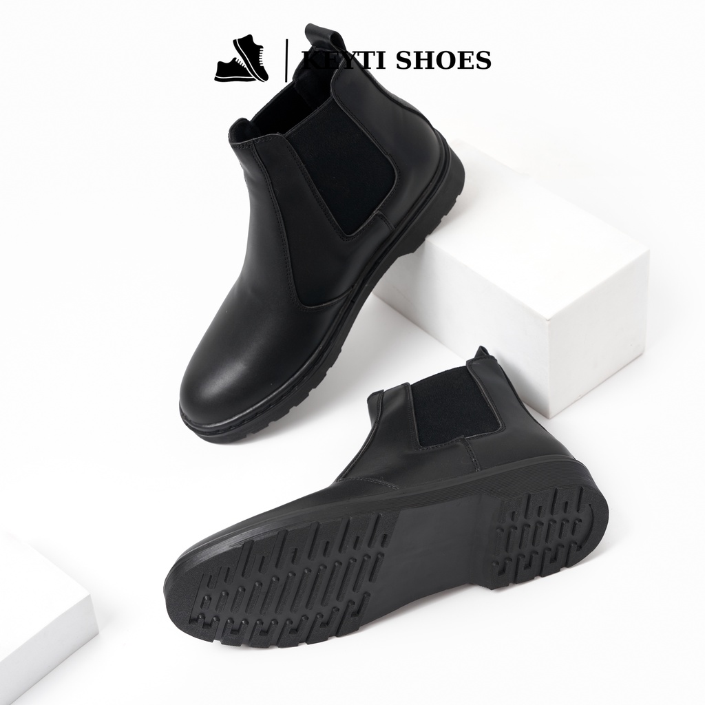 Giày Chelsea Boots Classic Retro nam, đế tăng chiều cao, form dáng công sở