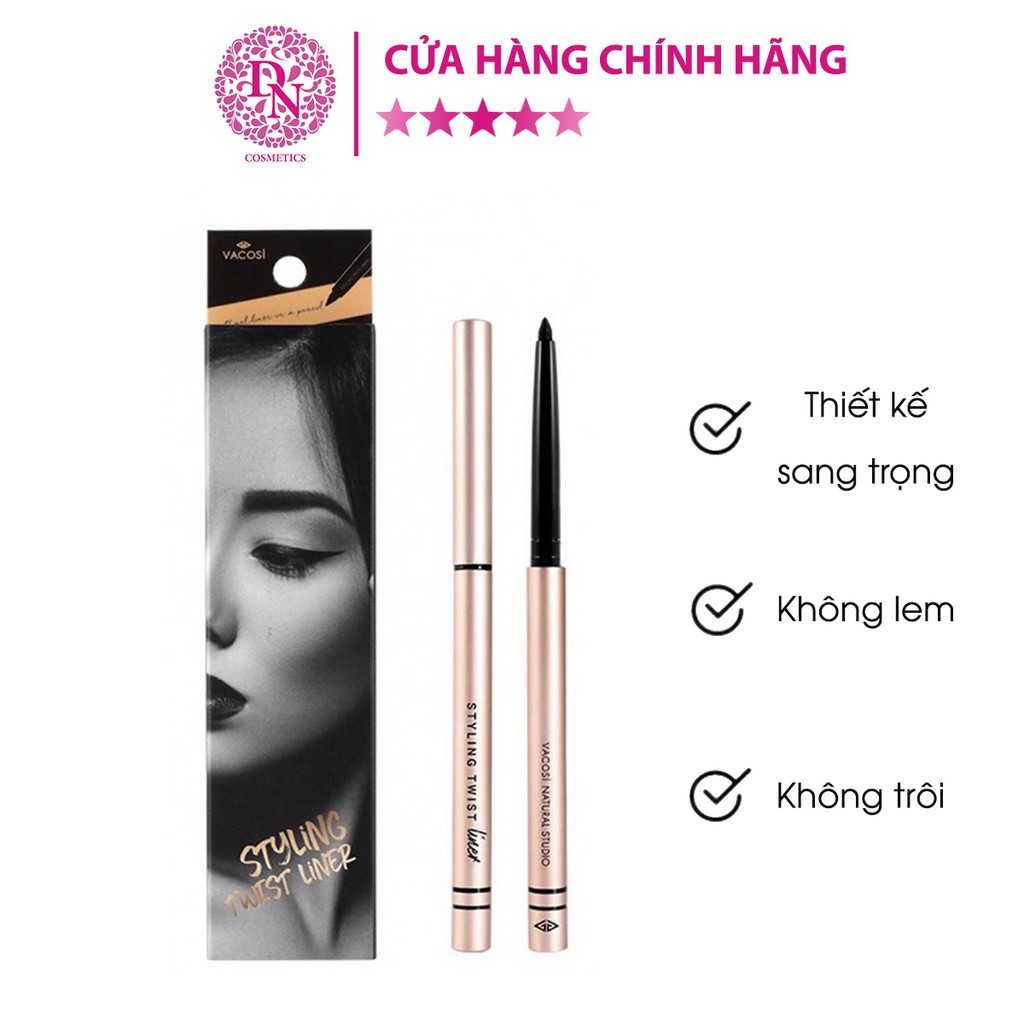 Chì vặn kẻ mắt dạng gel không trôi  Vacosi Styling Twist Liner 5ml màu đen Hàn Quốc | BigBuy360 - bigbuy360.vn