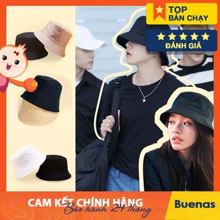 Mũ bucket nữ nam trơn màu kem be đen trắng Buenas BM01 nón tai bèo vành nón cụp