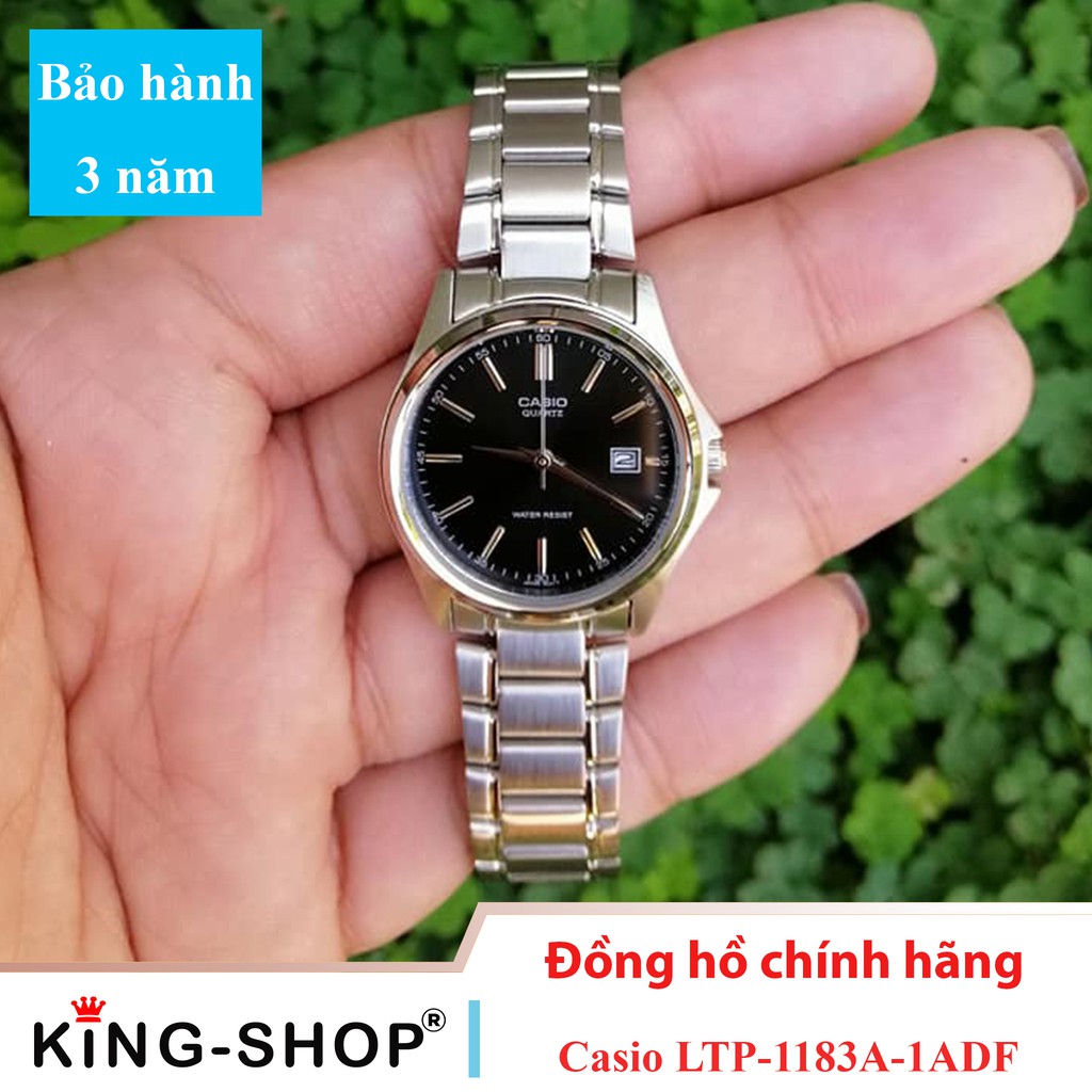 Đồng hồ nữ Casio Standard thể thao, điện tử giá rẻ - Dây bằng thép không gỉ, chống nước 3ATM (LTP-1183A-1ADF)