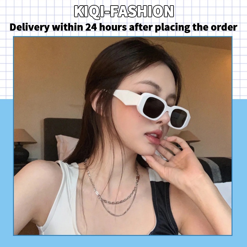 (KIQI-FASHION) COD Kính Mát Gọng Vuông Chống Tia UV400 Thời Trang Dành Cho Cả Nam Và Nữ