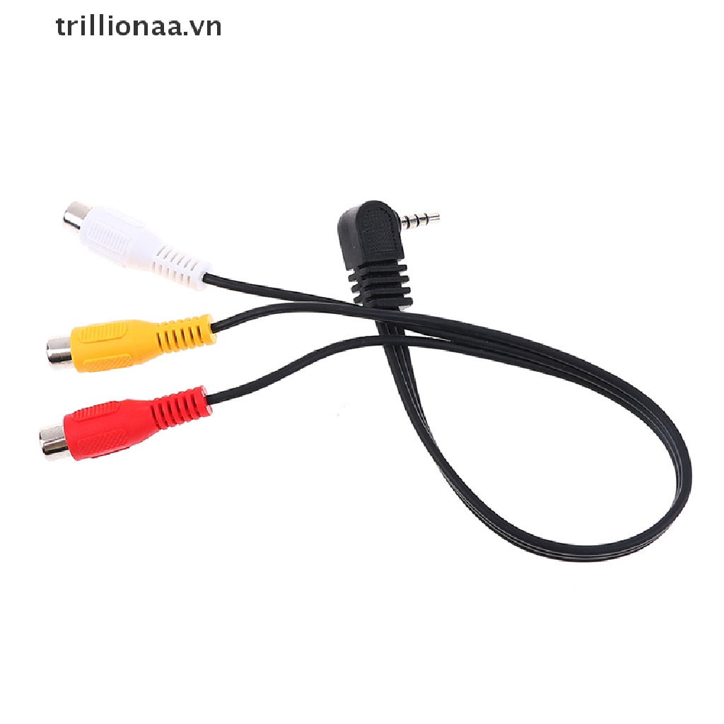 Đầu Nối Chuyển Đổi Âm Thanh 3.5mm Sang 3 RCA Tốc Độ Cao 90 Độ