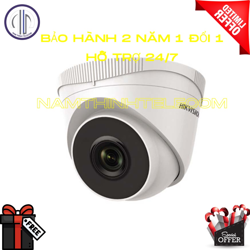 Camera có dây HIKVISION 2Mp dome thân trong nhà ngoài trời chính hãng bảo hành 2 năm